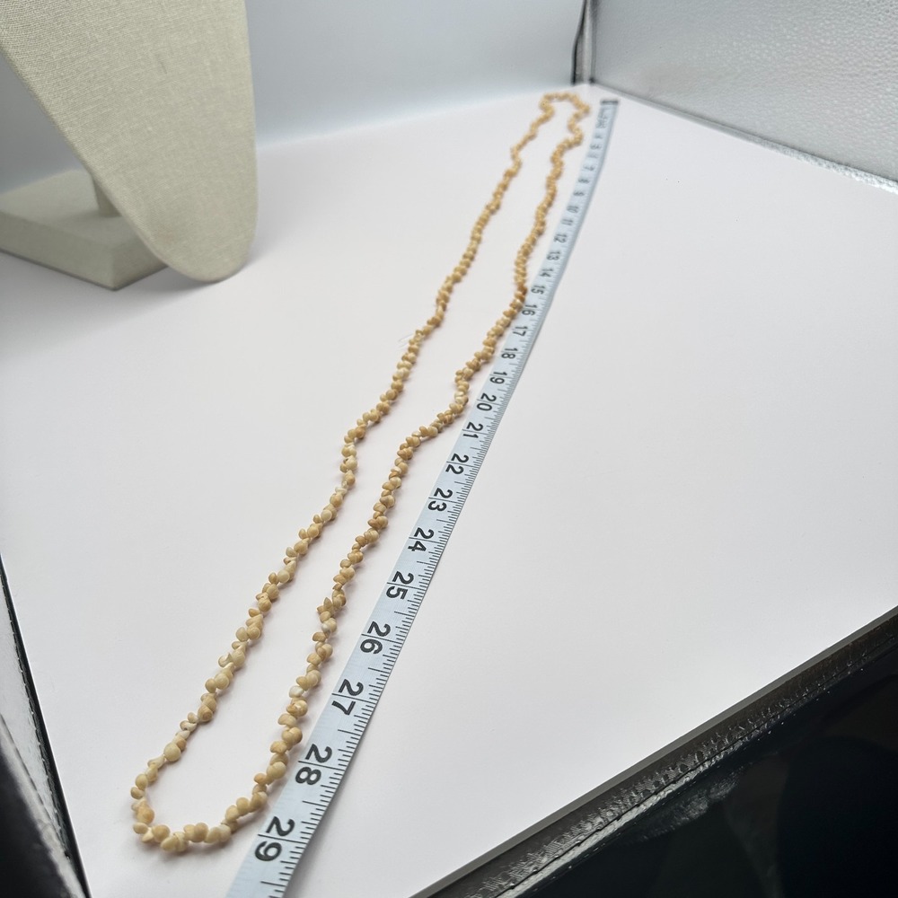 Vintage Puka Shell Necklace Double Strand Boho Women's Jewelry 70s 80s - Picture 9 of 9
